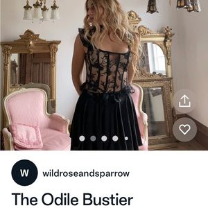 Odette black bustier NWT